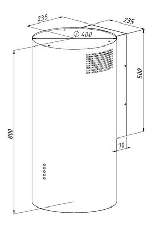 Okap AKPO WK-4 BALMERA WL SLIM BIAŁY PÓŁMAT T450 M3
