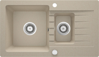 Zlewozmywak granitowy 1.5-komorowy z ociekaczem (ZQZ 7513) - Deante