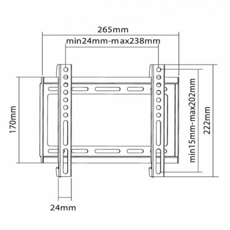 SBOX Uchwyt do TV 23"-43" (RTUCHSBO0002N0) - SBOX