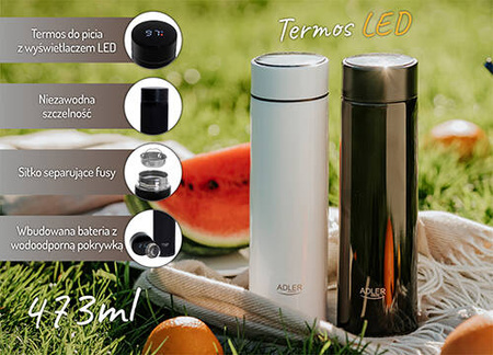 AD 4506 black Termos LED 473ml czarny