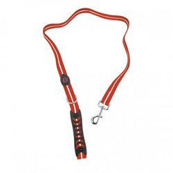 SIGNAL LEASH - Smycz z kolorową iluminacją LED dla średnich i dużych psów, czerwona