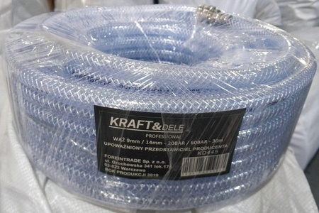 Wąż pneumatyczny zbrojony 14mm 30m KD445 - KRAFT&DELE