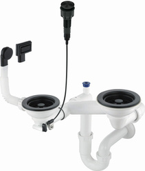 Syfon do zlewozmywaka granitowego 1.5- i 2-komorowego - Space-Saver (ZXY N983) - Deante