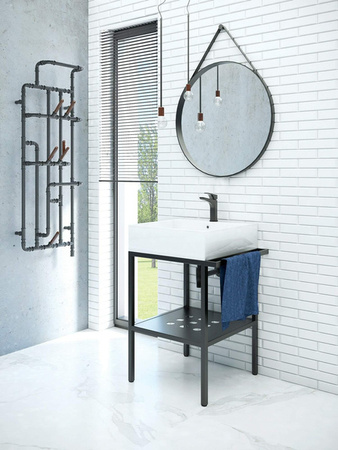 Konsola łazienkowa stojąca z umywalką - 56.5x50 cm (CDTS6U5S) - Deante