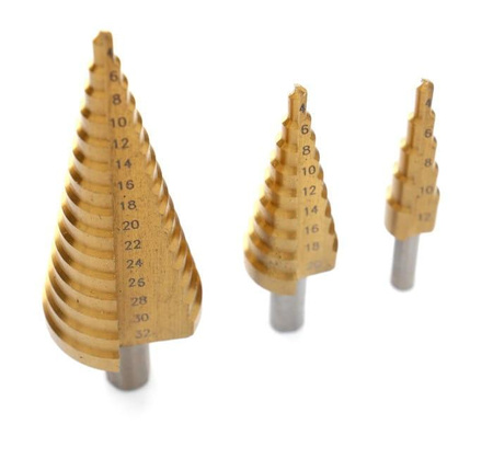 Wiertła stopniowe 4-32mm 3szt. KD10244 - KRAFT&DELE