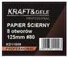 Papier ścierny 50szt. krążek 125mm P80 na rzep KD11809 - KRAFT&DELE