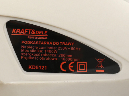 PODKASZARKA DO TRAWY 1400W KD5121 - KRAFT&DELE