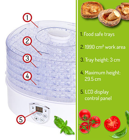 CR 6659 Suszarka do grzybów, ziół i żywności - dehydrator