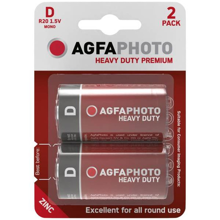 Bateria AgfaPhoto Heavy Duty R20 bl./2szt cynkowa