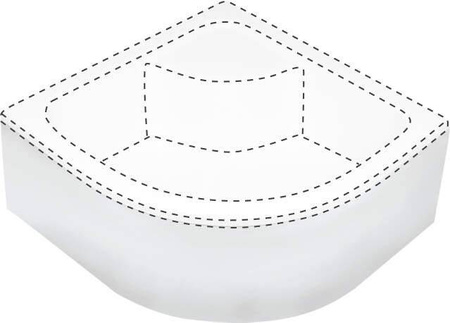 Osłona brodzika półokrągła 80x80 cm (KTD 042O) - Deante