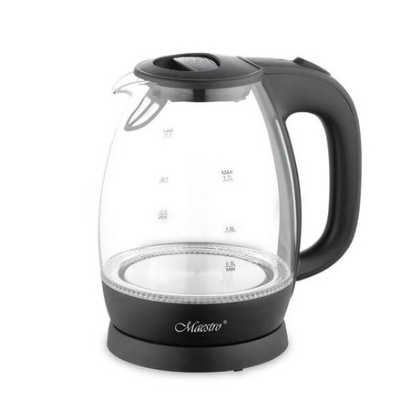 MR-063-BLACK Czajnik elektryczny szklany 1,7l 2200W
