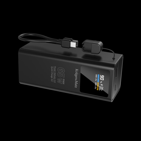 PowerBank Kruger&Matz 20000 mAh Li-ion 65W z funkcją QC oraz PD