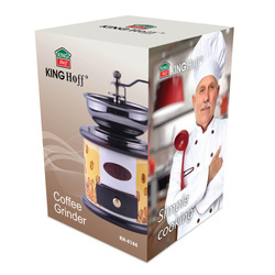 Młynek do kawy, ceramika -drewno, Ø12 x 20cm Kingho KH-4144