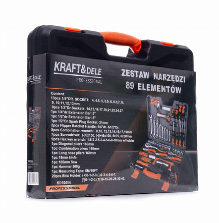 Zestaw narzędzi 89el. KD10466 - KRAFT&DELE
