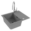 CADIT 10 kol. 81 BETON (590x500) zlew Granital 1 kom. z syfonem POP-UP 3 1/2" ALVEUS (1132020)