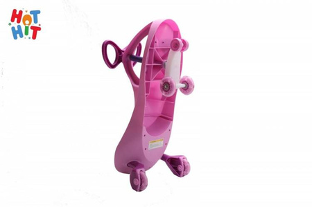 Jeździk Grawitacyjny Swing Car- Kauczukowe Koła LED różowy