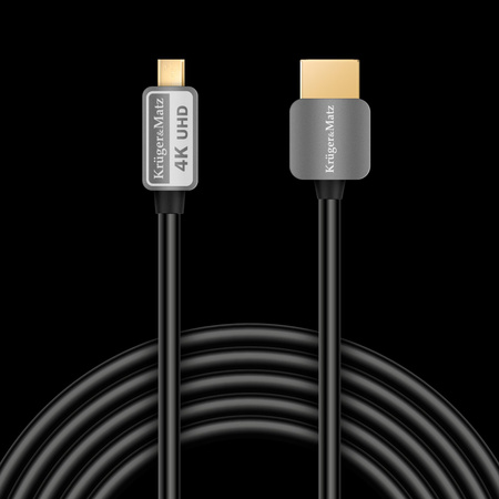 Kabel HDMI - micro HDMI wtyk-wtyk (A-D) 1.8m Kruger&Matz