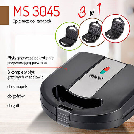 Opiekacz do kanapek 3 w 1   MS 3045
