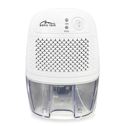 AIR-DRY - Osuszacz powietrza, elektroniczny & kondensacyjny, wydajność do 300ml/dzień (30C, RH80%), pojemność 800ml, cichy ~35dB, moc 23W, zasilacz DC 9V/AC 110-240V. POCHŁANIACZ WILGOCI.