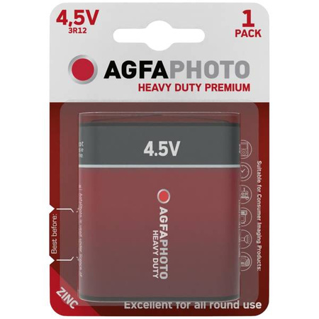 Bateria AgfaPhoto Heavy Duty 3R12 4,5V bl./1szt cynkowa
