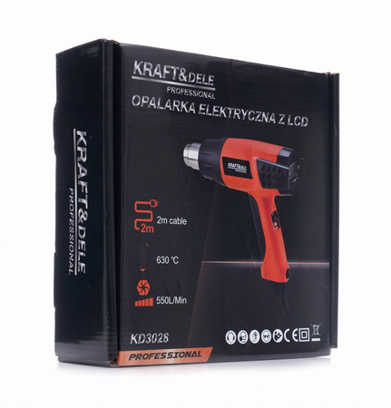 Opalarka Elektryczna z LCD 2000W KD3028 - KRAFT&DELE