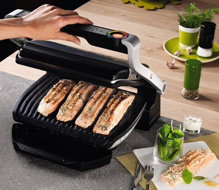 Grill Tefal GC712D ( składany ; 2000W ; kolor srebrny )