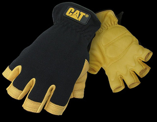 CAT Rękawice Half-finger Prem. Deerskin Gel Pad L (4895171749737) - Cat