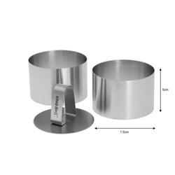Forma do deserów, zestaw 3 elementy, stal Ø7,6x5cm Kingho KH-4610