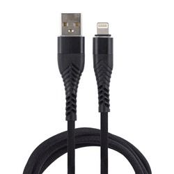 Kabel USB-lightning 1m wzmacniany czarny 1m LB0154 LIBOX