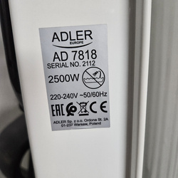 OUTLET -AD 7818 Grzejnik Olejowy (13 żeberek) ADLER