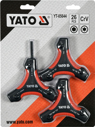 Zestaw kluczy imbusowych 3-częściowy 26 elementów YATO YT-05644