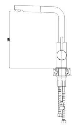 ALVEUS SIROS bateria kuchenna beton 81 + chrom (1129044)