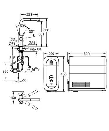 Bateria z filtrem wody GROHE Blue Home 31539KS0