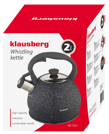 Czajnik tradycyjny 2l, szary marmurek Klausberg KB-7321