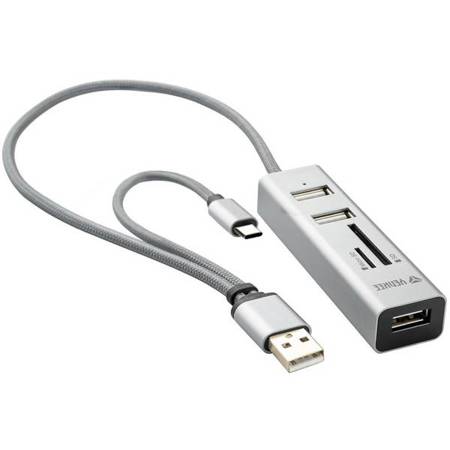 Czytnik kart YHC 103SR USB C OTG HUB+reader YENKEE