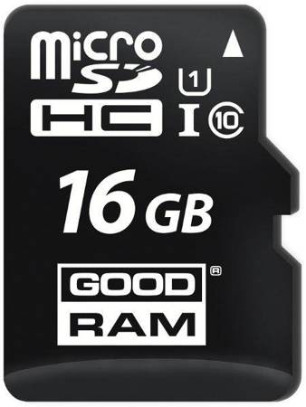 Karta pamięci Goodram microSD 16GB class 10 UHS I + adapter