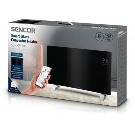 Konwektor na ciepłe powietrze SCF 4741BK Concave Convector SENCOR