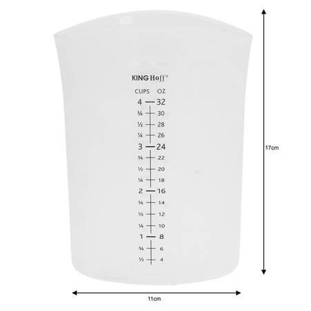 Kubek pomiarowy kuchenny, silikon 1000ml Kinghoff KH-4664