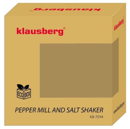 Młynek do soli i pieprzu, czarny Klausber KB-7594