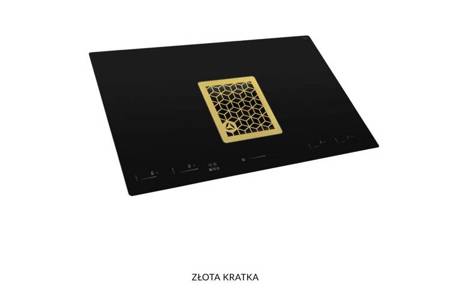 Okap zintegrowany z płytą Wizard Różowozłota kratka CDB8001CR Ciarko Design