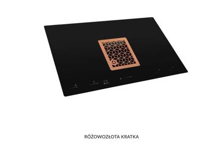 Okap zintegrowany z płytą Wizard Różowozłota kratka CDB8001CR Ciarko Design