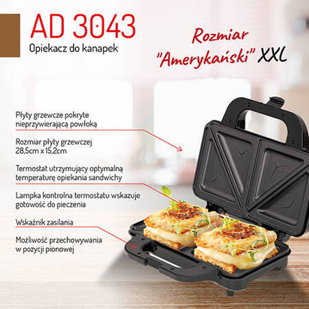 Opiekacz do kanapek. Rozmiar USA XXL   AD 3043