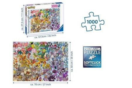 Puzzle 1000 elementów Challenge Pokemon