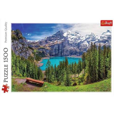 Puzzle 1500 elementów Jezioro Oeschinen, Alpy