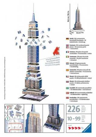 Puzzle 3D 216 elementów Empire State Building