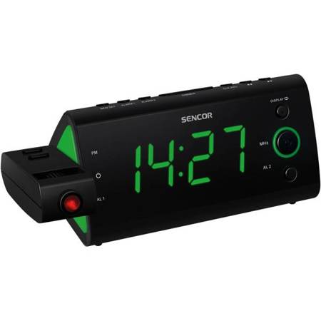 Radiobudzik SRC 330 GN Radiobudzik z projekt. SENCOR