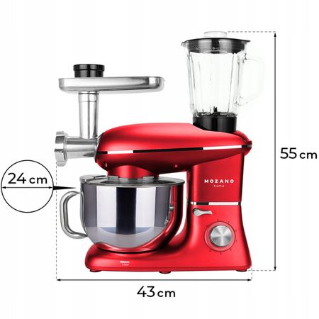 Robot Planetarny Mozano Kitchen Assistent 2300 W Czerwony