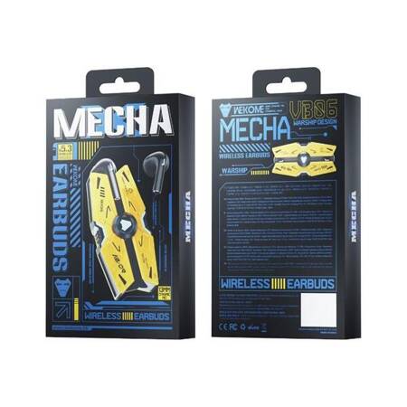 Słuchawki bezprzewodowe VB06 Mecha Series - Bluetooth V5.3 TWS z etui ładującym Czarne