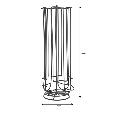Stojak na kapsułki do kawy, stal, czarny Kinghof KH-1570