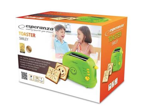 Toster Esperanza SMILEY EKT003 (750W; kolor zielony)